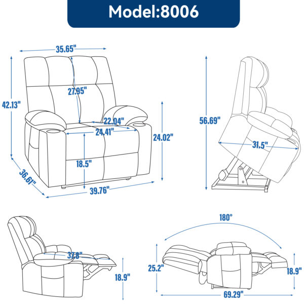 Beige Margaret Comfortable Massage Chair - Image 3