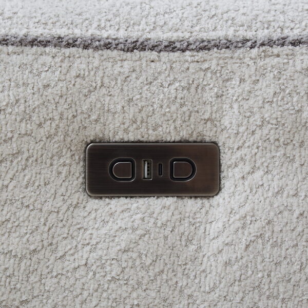 Beige Mia Plush Recliner - Image 5