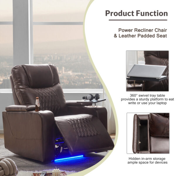 Brown Naomi Supportive Recliner - Image 4