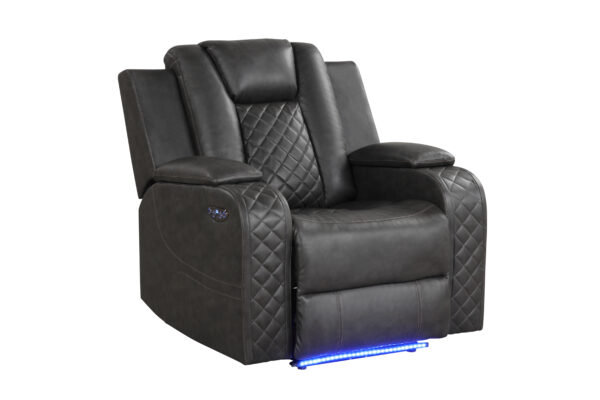 Black Leah Supportive Recliner - Image 2