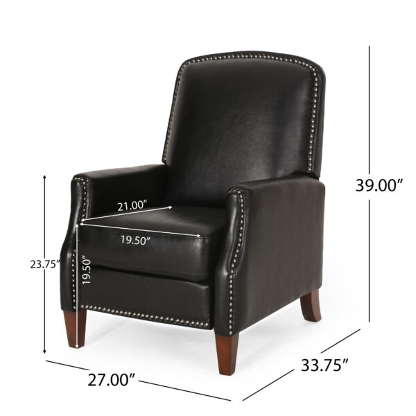 Black Amelia Luxurious Recliner - Image 3