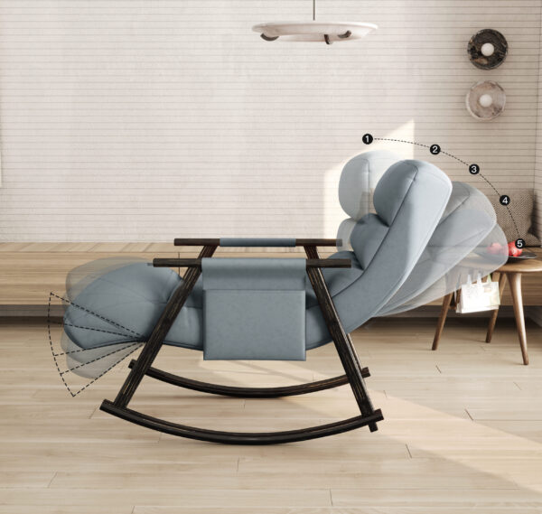 Red Aurora Cushioned Recliner - Image 5