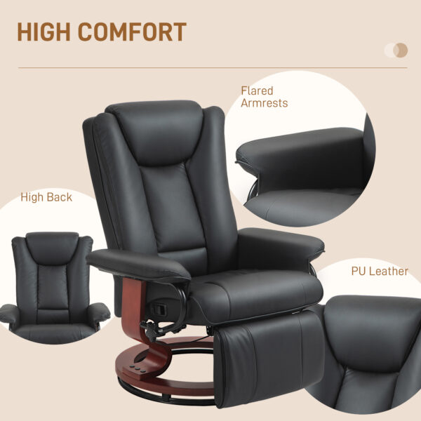 Black Jane Cushioned Recliner - Image 3