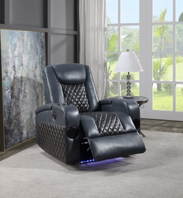 Blue Emily Ergonomic Recliner
