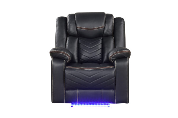 Black Vanessa Cushioned Recliner