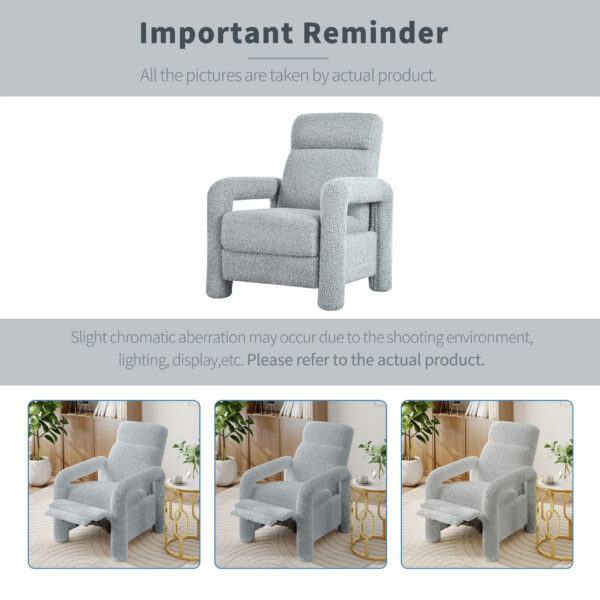 Red Chloe Plush Recliner - Image 5