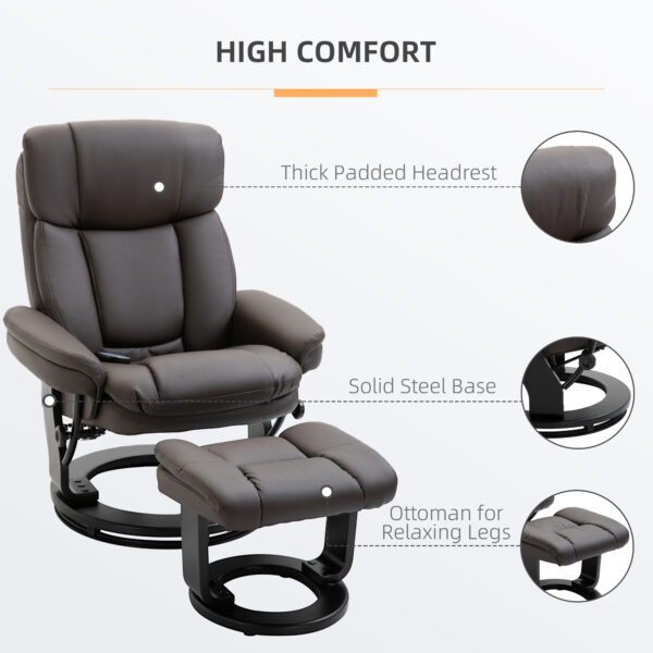 Brown Samantha Comfortable Massage Chair - Image 3