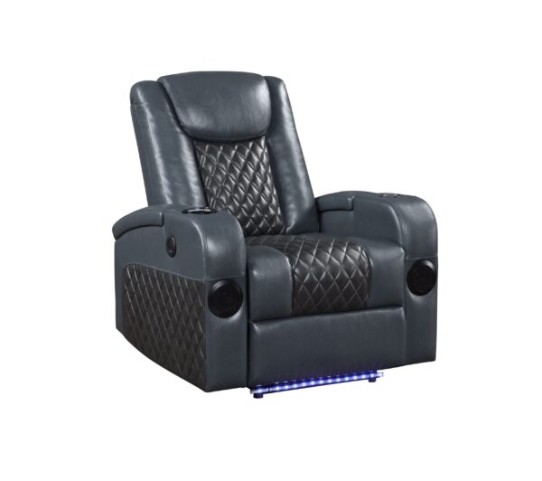 Blue Emily Ergonomic Recliner - Image 2
