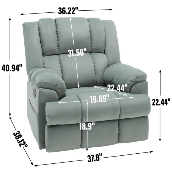 Green Emily Smooth Recliner - Image 3