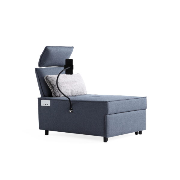 Blue Stella Plush Recliner - Image 4