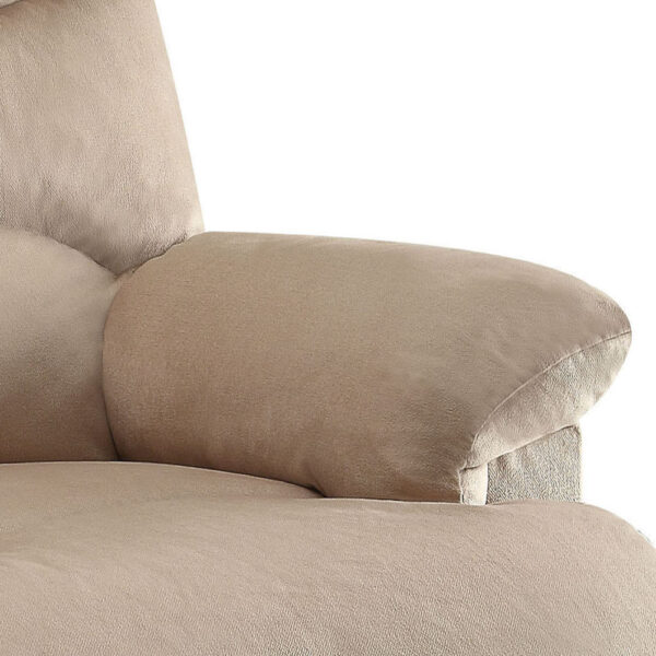 Beige Luna Plush Recliner - Image 4