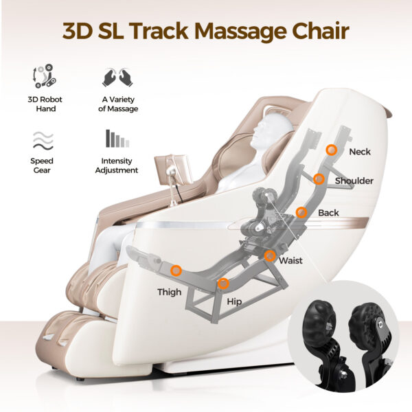 Beige Samantha Therapeutic Massage Chair - Image 4