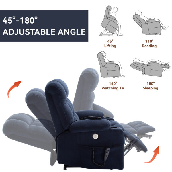 Blue Katherine Ergonomic Massage Chair - Image 3