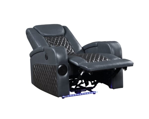Blue Emily Ergonomic Recliner - Image 3