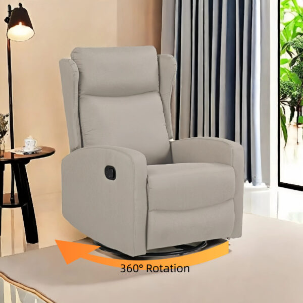 Gray Aria Cushioned Recliner - Image 4