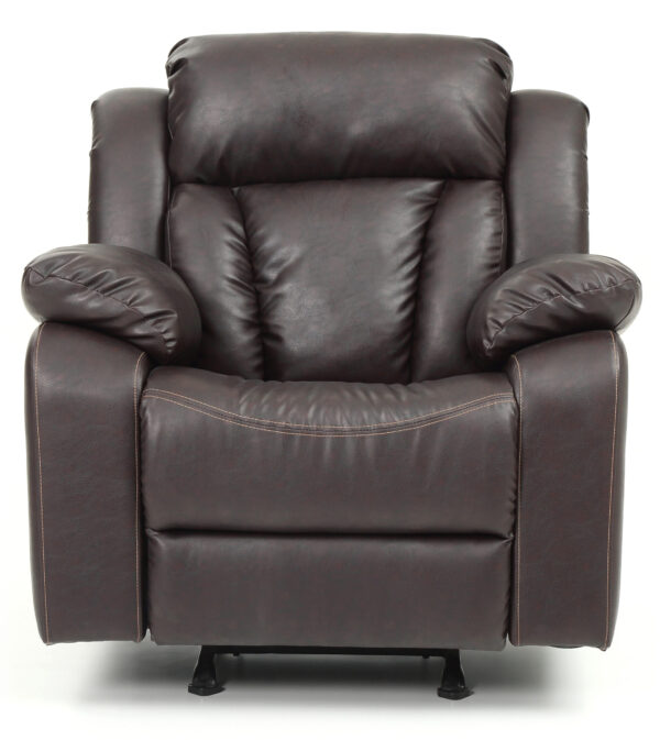 Brown Claire Smooth Recliner - Image 3
