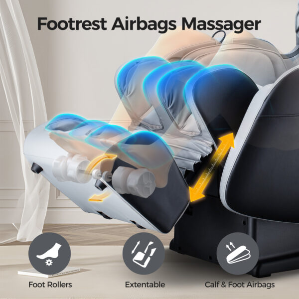 Black Natalie Plush Massage Chair - Image 4