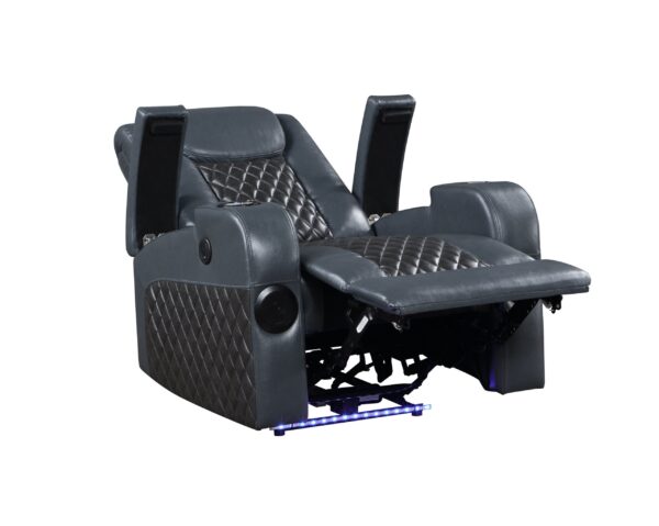 Blue Emily Ergonomic Recliner - Image 4