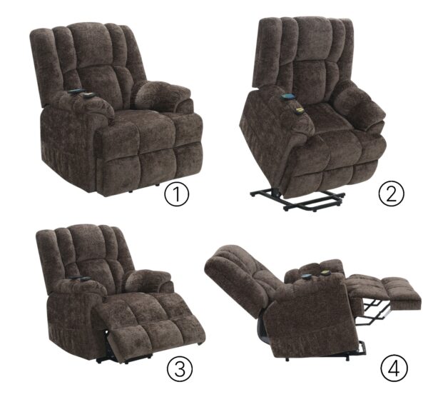 Brown Charlotte Ergonomic Massage Chair - Image 3