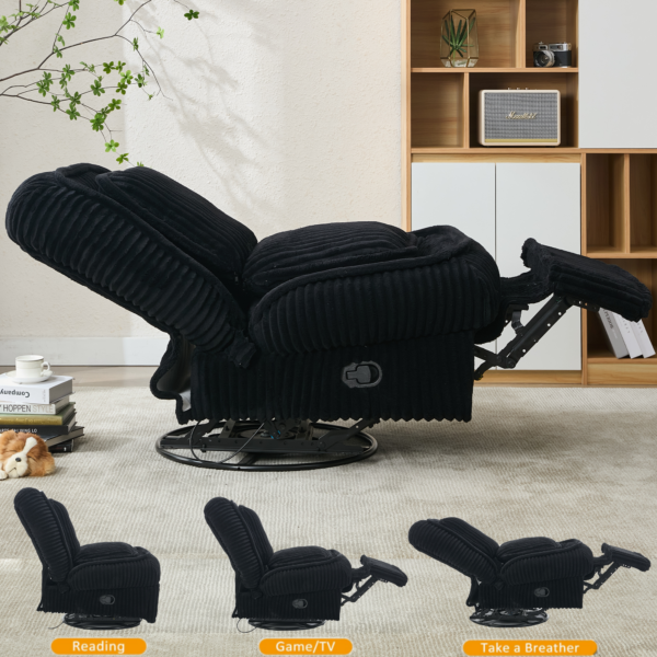 Black Jane Luxurious Recliner - Image 4