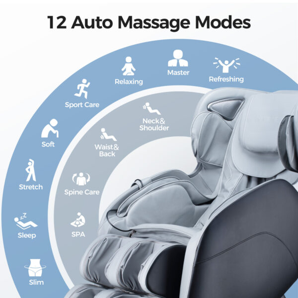 Black Natalie Plush Massage Chair - Image 3