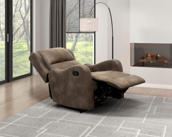 Brown Savannah Ergonomic Recliner - Image 2