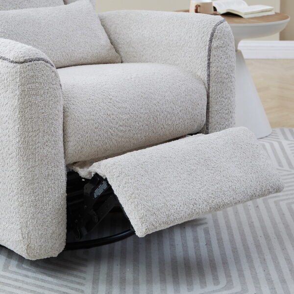 Beige Mia Plush Recliner - Image 4