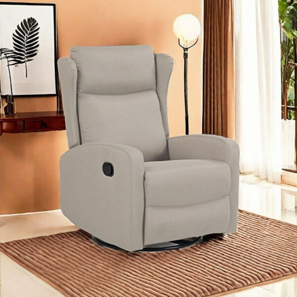 Gray Aria Cushioned Recliner - Image 3