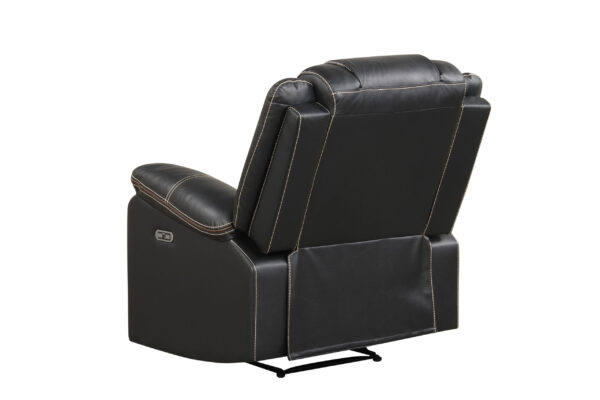 Black Vanessa Cushioned Recliner - Image 4